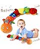 TurtleBee Height 10 cm Musical Caterpillar Plush Toy Soft Sensory with Crinkle & Sound