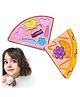 Kids Mandi Makeup Play Set for Girls | Safe Non-Toxic Beauty Toys with Foldable Case | Ages 3-6 Years| Half Pizza - Multi Colour