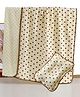 Little Surprise Box 2pcs Super Soft Breathable Pure Muslin Cotton Blanket and Pillow Set Hearts Print - Cream