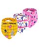 Little Surprise Box Premium Bib with adjustable snap button Closure Pack Of 3 - Pink - White - Yellow