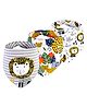 Little Surprise Box Premium Bib with adjustable snap button Closure Geometric Animals print Pack Of 3 - Multi