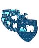 Little Surprise Box Premium Bib with adjustable snap button Closure Pack Of 3 Polar Bear Print - Blue