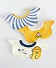 Little Surprise Box Premium Bib with adjustable snap button Closure Wide Shoulder Duck Print Pack Of 3 - White - Blue - Yellow