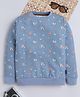 BABY NATION Cotton Knit Full Sleeves Animals Printed Light Winter Sweatshirt - Blue