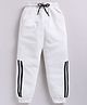 Kidcity Cotton Knit Side Taped Joggers - Off White