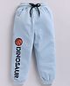 Kidcity Cotton Knit Dinosaur Text Printed Joggers - Light Blue