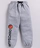 Kidcity Cotton Knit Dinosaur Text Printed Joggers - Grey