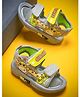 KATS Giraffe Patch Detailed Musical Velcro Closure Sandals - Grey