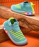 KATS Mesh Detailed LED Slip On  Shoes - Aqua