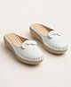 Shoetopia Bow Applique Detailed Wedge Sandals - White