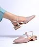 Shoetopia Shimmer Detailed Stone Embellished Sandals - Pink
