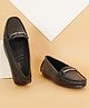 Shoetopia Metal Applique Detailed Loafers - Black