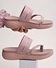 Shoetopia Textured Sandals - Mauve