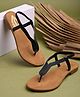 Shoetopia Self Designed Slip Ons Sandals - Black