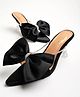 Shoetopia Bow Applique Detailed Heeled Sandals - Black
