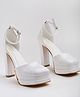 Shoetopia Solid Platform Heel Sandals - White