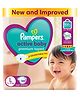 Pampers Active baby Tape Style Baby Diapers, Large (L), 100 Count, 9-14 kg, Adjustable Fit with 5 Star Skin Protection Diapers