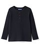 Pine Kids Knit Full Sleeves Solid T-Shirt - Black