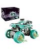 Kids Mandi Stunt Car Toy | Stunt Spray Car with 3D Flashing Lights & Sound | Friction Powered Fun for Kids - Turquoise