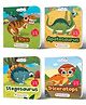 Oswaal Books Lil Legends 4-in-1 Dinosaur Padded Story Book Set for Kids Age 3+ | I Am a T-Rex, Triceratops, Stegosaurus & Apatosaurus | Fun Early Learning, Read-Aloud & Bedtime Board Books