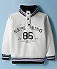 Ruff Cotton Knit Full Sleeves High Neck T-Shirt with Sport Theme Print - White