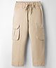 Ruff Cotton Woven Full Length Solid Colour Trouser With Cargo Pocket - Tan