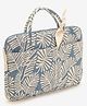 Boho girl Secret Garden Laptop Sleeve Handbag  Teal Blue Floral Embroidered Jacquard | 15