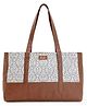 Boho girl Women's Artisan Tote Bag Woven Cotton Jacquard with Faux Leather, Tonal Stitching Stylish Large Shoulder Bag for Work, Travel, Daily Use & Casual Outfits