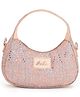 Boho girl Moonlit Lace Handbag - 1 Unit - Pink Vegan Leather