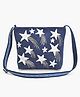 Boho girl Celestial Chic Starburst Crossbody Bag - with Adjustable Embroidered Lace Strap, Beaded Star Design, Spacious Compartments for Day-to-Night Use