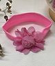 Knotty Ribbons Floral Applique Detailed Headband - Pink