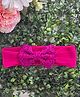 Knotty Ribbons Bow Applique Detailed Sequins Embellished Headband - Dark Pink