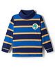 Babyhug Knitted Full Sleeves Turtle Neck Winter T-Shirt - Navy Blue