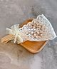 Little Miss Cuttie Lace Bow Applique Detailed Embroidered Headband - Off White