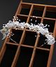 Little Miss Cuttie Pearl Embellished Floral Applique Detailed Hair Band - White