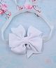 Little Miss Cuttie Bow Applique Detailed Headband - White
