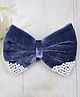 Little Miss Cuttie Pearls Embellished & Bow Applique Detailed Alligator Hair Clip - Grey