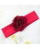 Little Miss Cuttie Floral Applique Detailed Headband - Maroon