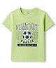 CUCUMBER Sinker Knit Half Sleeves T-Shirt with Sport Theme Graphic - Light Green
