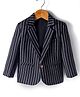 Rikidoos Full Sleeves Striped Blazer - Black