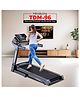 PowerMax Fitness TDM-96 4HP Motorised Treadmill for Home Use [ Max User Wt. 110kg | LCD Display | Bluetooth for Music & Mobile App | 3 Level Manual Incline ] Free (DIY) Installation Assistance