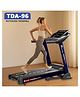 PowerMax Fitness TDA-96 4HP Auto Incline Treadmill for Home Use | 110KG User Wt. | Bluetooth for Music & Tracking App | 12 Pre-Set Program | Heart Rate Sensors & Hydraulic Folding, LED Display