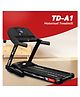 PowerMax Fitness TD-A1 6HP Motorised Foldable Treadmill for Home User Wt. 120kg 15 Lvl Auto-Incline Running Machine for pro-workout, Top Speed 14 km/ph, Speaker, Aux, LCD Display, Bluetooth for app