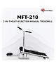 PowerMax Fitness MFT-210 Non-Electric 2 in 1 Manual Treadmill for Home Use with Twister, 3-Level Incline, Vertical Foldable Exercise Machine, 110kg Max User Weight