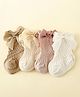 Kidofash Pack Of 4 Bow Applique Detailed Socks - Brown
