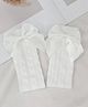 Kidofash Bow Applique Detailed & Self Designed Socks - White