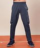 Technosport Knit Breathable & Moisture Wicking Solid Sports Cargo Track Pants - Grey
