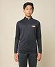 Technosport Knit Full Sleeves Solid Sun Protection & Breathable Windcheater Sports Jacket - Black