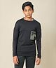 Technosport Knit Solid Quick Dry & Breathable Sports Tee - Black