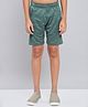 Technosport Knit Colour Blocked Dry Fit & Breathable Sports Shorts - Green